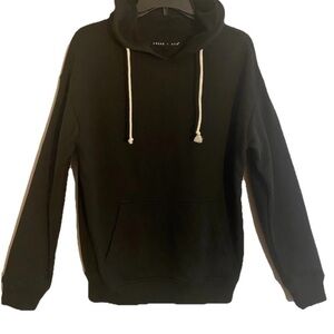Edgar + Ash Mens Black Long Sleeve Hoodie Sweatshirt